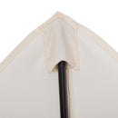 Ombrellone da Giardino Rotondo Ø196x204 cm in Alluminio e Poliestere Crema    