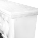 Camino Elettrico da Pavimento 96x113x30 cm Effetto Fiamma 1500W Verona Mini & Mars Bianco