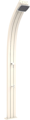 Doccia Solare da Esterno Giardino 30L Miscelatore e Lavapiedi Arkema Spring Bianco Crema
