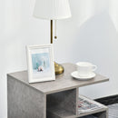 Mobiletto Libreria a 3 livelli in Legno Grigio Effetto Cemento 45x40x55 cm 