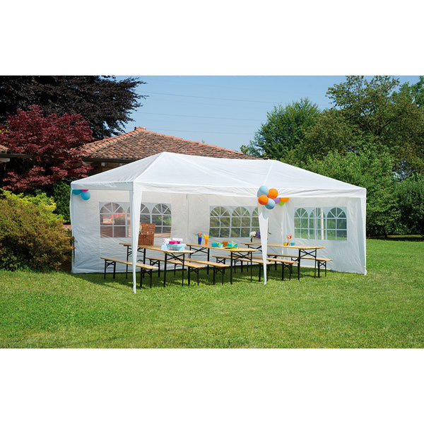 prezzo Iron Gartenpavillon 3 x 6 m Vorghini Party Weiß