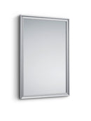 Specchio da Parete 50x70x1,9 cm in Plastica Frieda Argento