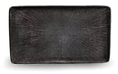 Set 4 Piatti Rettangolari 30x18x2,5 cm in Gres Kaleidos Sirius Neri