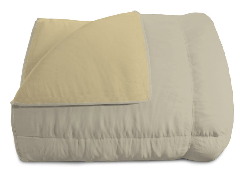 Trapunta Invernale Double Face 300gr in Microfibra Tortora\/Panna Varie Misure