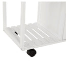 Carrello da Cucina con Cassetti e 2 Cesti in Legno di Pino Bianco 70x37x85 cm