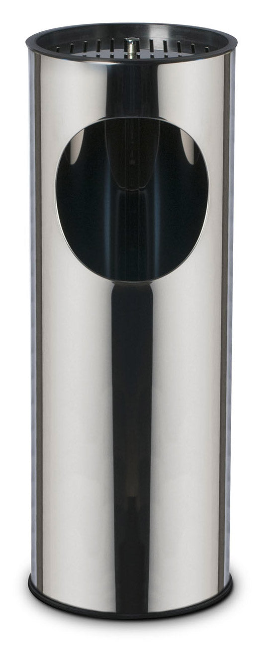 sconto Pattumiera Gettacarte Ø24,3xh66,5 cm con Posacenere in Acciaio Inox