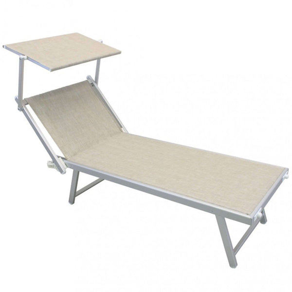 Bari Garden Sonnenliege 181 x 61 x 38 h cm aus beigem Aluminium online