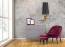 Sgabello Paris Bordeaux Ø35x40,5 cm Legno Spugna e Velluto Sintetico Bordeaux e Oro e Nero