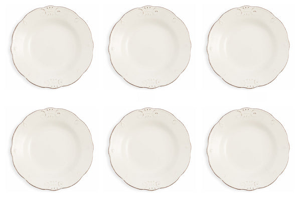 Set 6 Suppenteller Ø23x4 cm aus Steingut Villa d'Este Home Tivoli Duchessa Bianchi online