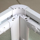 Box Doccia Angolare 2 Ante Scorrevoli in Acrilico 2,2 mm H185 cm Dorini Bianco Varie Misure