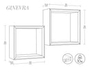 Set 2 Mensole Cubo da Parete Quadrato in Fibra di Legno Ginevra Marrone Talpa
