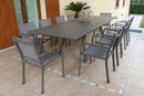 Tavolo Zante Allungabile 200/300x110x75 h cm in Alluminio Taupe