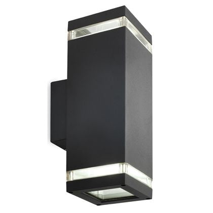 Wandleuchte 2 Lichter quadratisch grau für Outdoor Line Stage Livos acquista