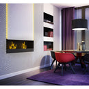 Camino a Bioetanolo da Parete 115x39,8 cm Flig Phoenix Nero