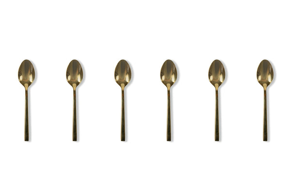 Set mit 6 Löffeln aus poliertem Gold aus Edelstahl Villa d'Este Home Tivoli Lexington online