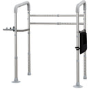 Supporto Water con Braccioli per Anziani e Disabili 67,5x49x68-82 cm con 2 Piedini a Ventosa Argento