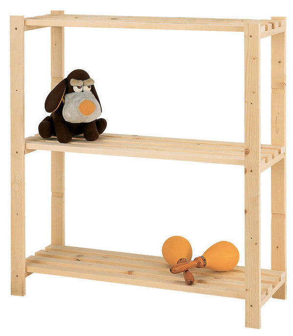 Holzregal 3 Böden 80x30x90 cm Fumer Euro Tanne roh sconto