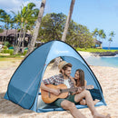 Tenda da Spiaggia Campeggio per 2-3 150x115x110 cm con Tasche Portaoggetti Blu