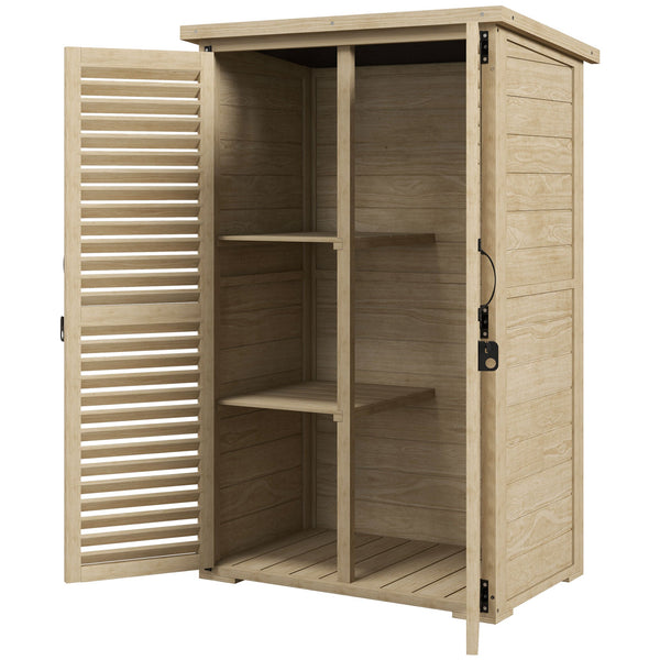 sconto Armadio da Esterno a 2 Ripiani 75x50x111/118 cm in Legno di Abete