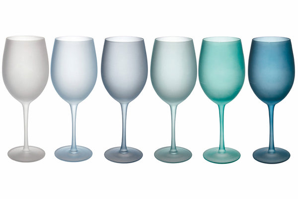 Set mit 6 Bechern aus mattiertem Glas 550 ml Villa d'Este Home Tivoli Happy Hour prezzo