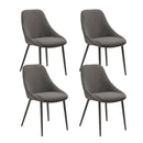 Set 4 Sedie Kira 51x59x85 cm in Tessuto Easy-Clean Grigio Scuro       