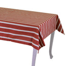 Tovaglia Rettangolare 140x240 cm in Cotone 180 GSM Pop Righe Bordeaux