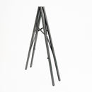 Espositore Pubblicitario Bifacciale a Cavalletto Pieghevole 115x63,4x80 cm in Metallo Nero