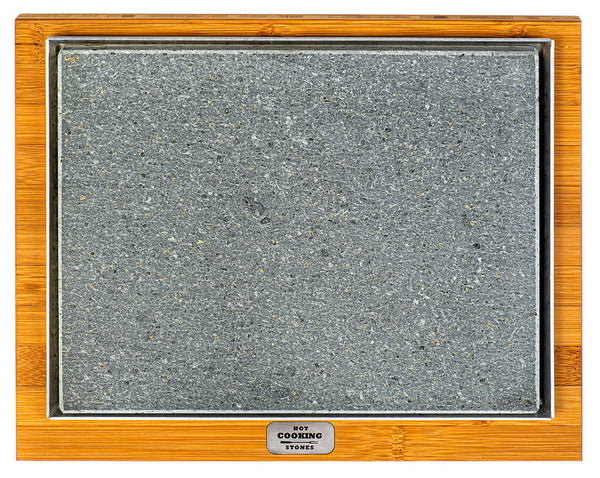 sconto Lavastein 20x25 cm mit einfacher Bambusholzstütze