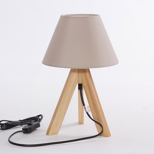 acquista Lampada Treppiede 15x15xH24 cm in Abete e Ecrù