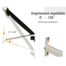 Tenda da Sole a Caduta 180×70 cm in Alluminio e Poliestere Verde