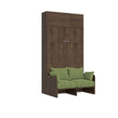 Letto Una Piazza E Mezzo A Scomparsa 120 Kentaro Con Divano E Pensile Noce e Verde      