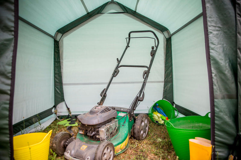 Casetta Box da Giardino 1,8x1,8xh1,8 m in Tessuto Polietilene Rinforzato 195gr/mq Verde