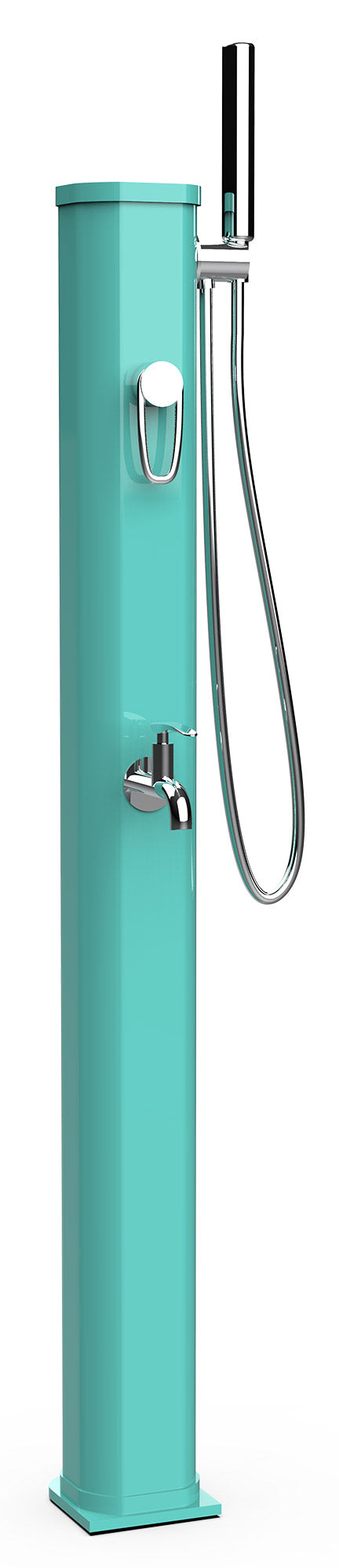 Mini Doccia Solare da Giardino 20L Miscelatore Lavapiedi e Doccetta Verde Opalino online