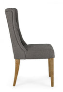Set 2 Sedie 51x63x104h cm Columbia Grigio Bouclè 