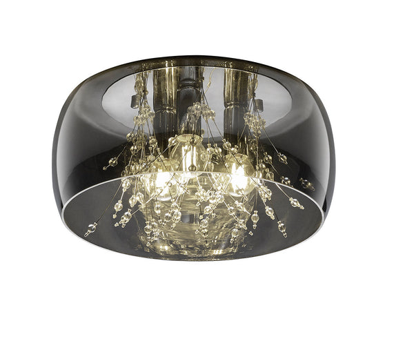 sconto Plafoniera da Interno Attacco E14 in Vetro Cromo