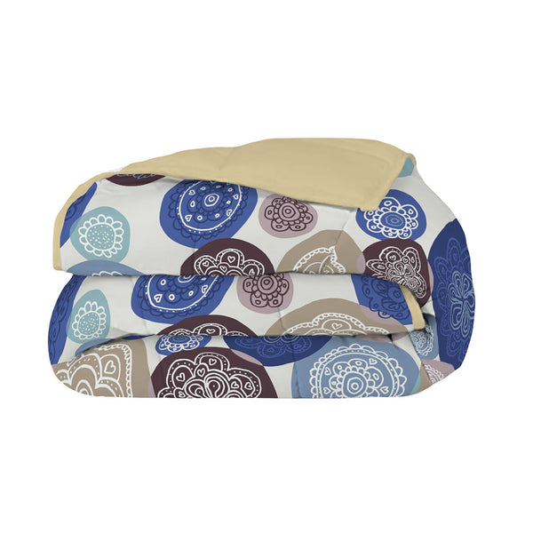 sconto Wintersteppdecke, bedruckt in Mikrofaser, 300 g, doppelseitig, Murrine, verschiedene Größen