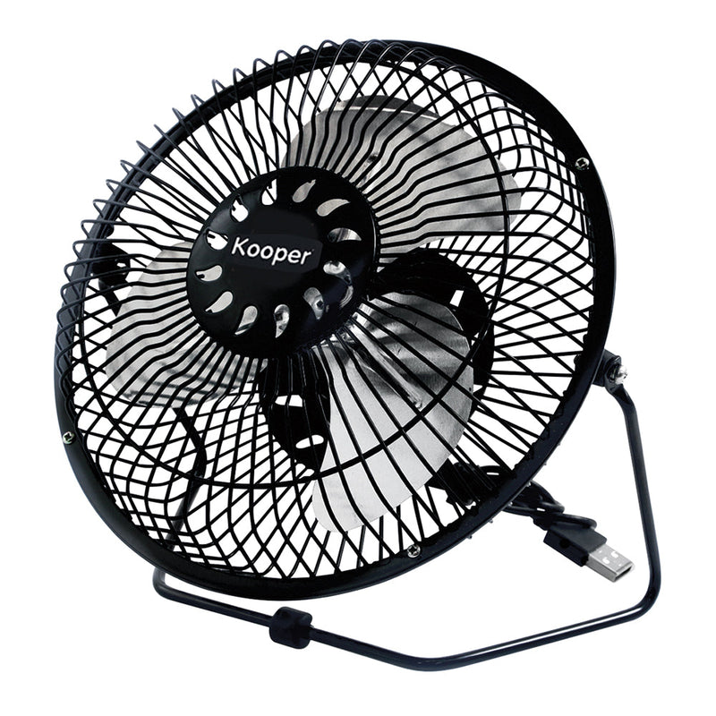 Mini Ventilatore da Tavolo 19x9,5x20 cm 4,5W Kooper Fresh Nero