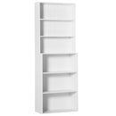 Libreria 6 Ripiani 76,2x34,5x209 cm in Legno Bianco
