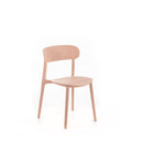 Set 4 Sedie 48x52xH77,5 cm in Polipropilene Cindy Rosa antico