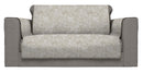 Copridivano con Copri Braccioli Seduta 125 cm in Poliestere e Cotone Beige