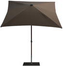 Ombrellone da Giardino 2x2 m Palo Ø38 mm in Alluminio Effetto Legno Tessuto Poliestere Trend Wood Taupe