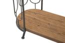 Console New Mexico 120x40x80 cm in Ferro e MDF Marrone e Grigio