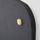 Pannello Fonoassorbente da Parete con Fori 120x50 cm Kit di 4 distanziali Coprivite Gold Finitura Antracite    