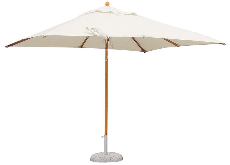 Ombrellone da Giardino 4x4 m Palo Ø60 mm in Legno Telo in Acrilico Danieli Bangkok Ecrù