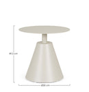Tavolino da Esterno Ø50x49,5 cm in Alluminio Aloha Sandshell  