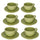 Set 6 Tazzine da Caffè con Piattino Ø7,5xh5 cm in Gres Porcellanato Juliet Verde Pastello