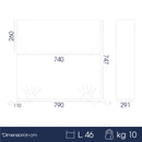 Vaso Luminoso da Esterno 79x74,7x29,1 cm In Polietilene Elegnace Led Rgb