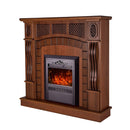 Camino Elettrico da Pavimento 112x115x30 cm Effetto Fiamma 2000W Amsterdam & Cristina Noce