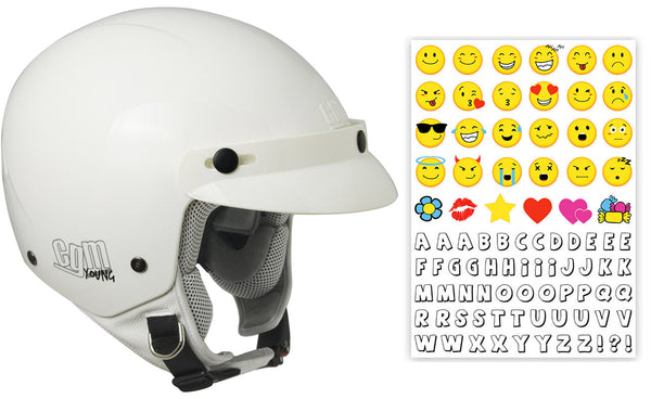 sconto Demi-Jet-Helm für Kinder mit CGM Cuba Smile 204S White Peak