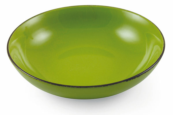 Set mit 6 Suppentellern Ø20x5 cm aus Steingut Villa d'Este Home Tivoli Baita Grün glasiert acquista